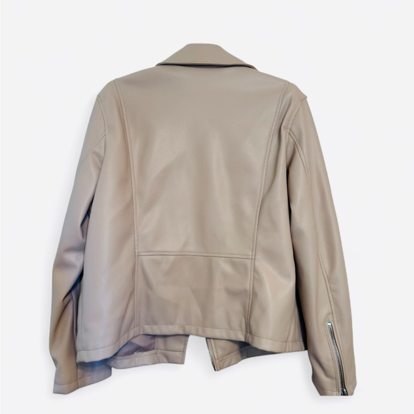 Scoop Women's Faux Leather Asymmetrical Zip Moto Jacket Size L (12/14) - Picture 11 of 11